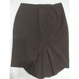 Jared Ross an August Silk Company Women's Brown Pencil Skirt with Ruffle Detail
